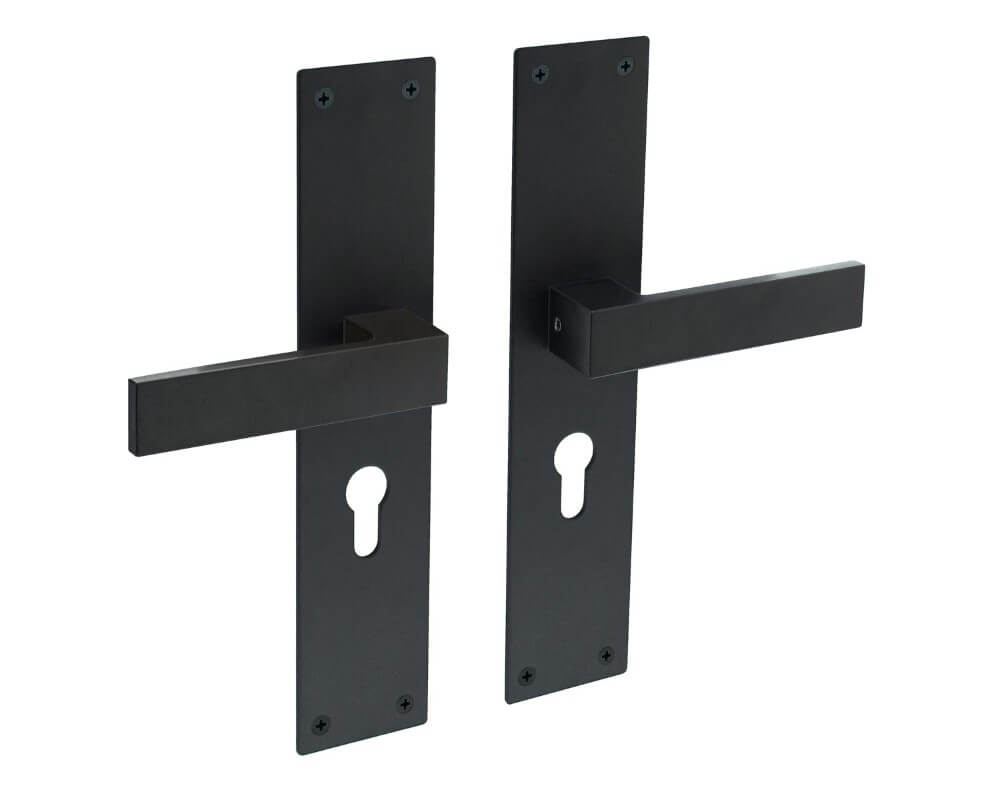Intersteel Moderne deurklinkAmsterdam cilindergat 55mm zwart - 0023.057129