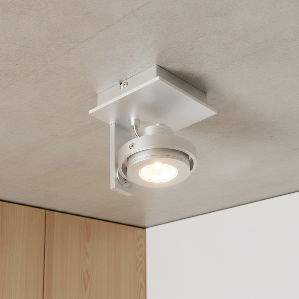 Artdelight 1-lichts opbouwspotMeist grijs - PL MEIST1-B ALU