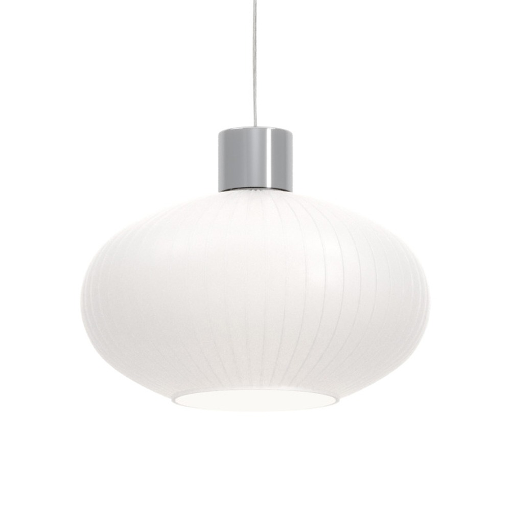 Design hanglamp Dasmina chroom met wit Ø 25cm