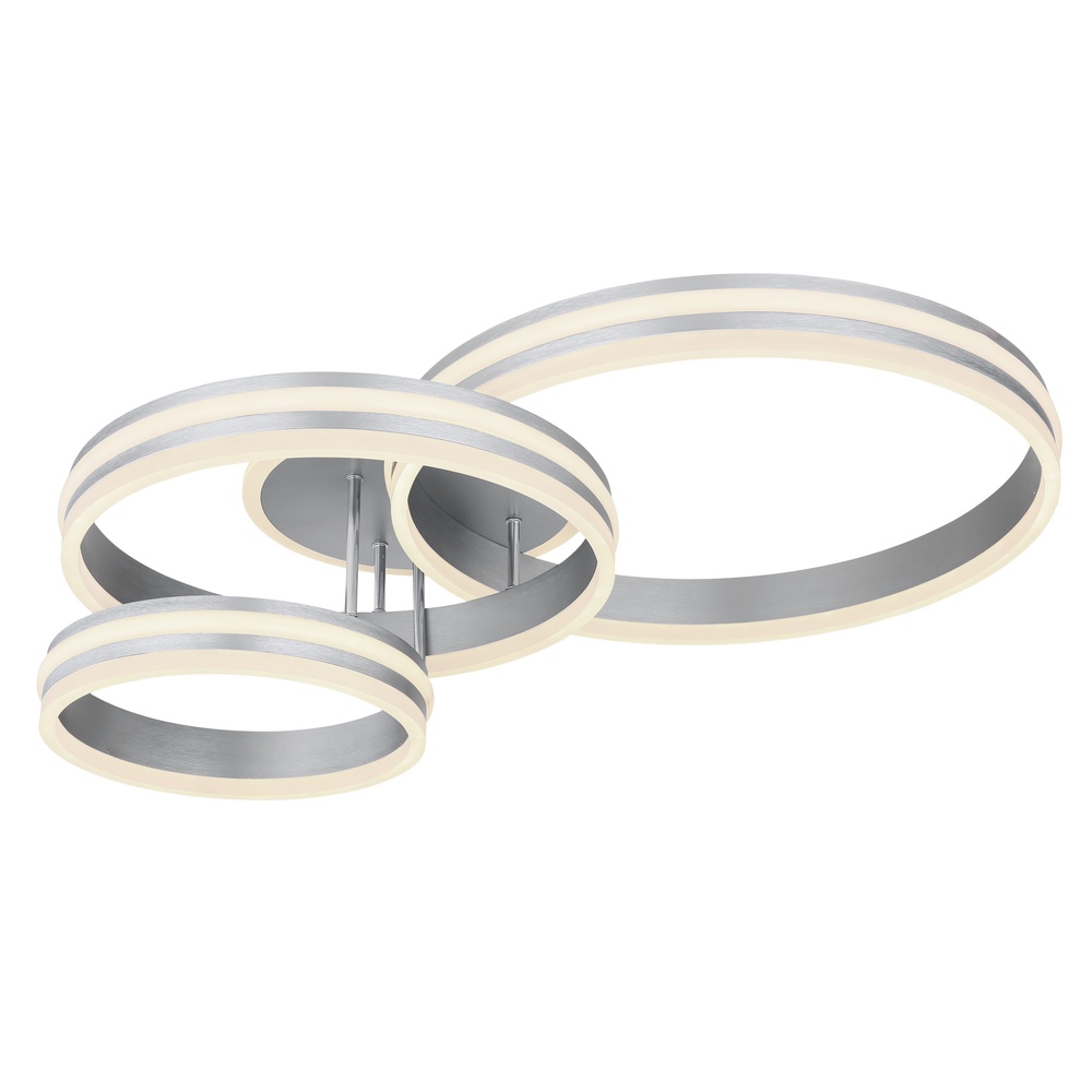 Globo Plafondlamp Rubio grijs 3 ringen - 67260-72