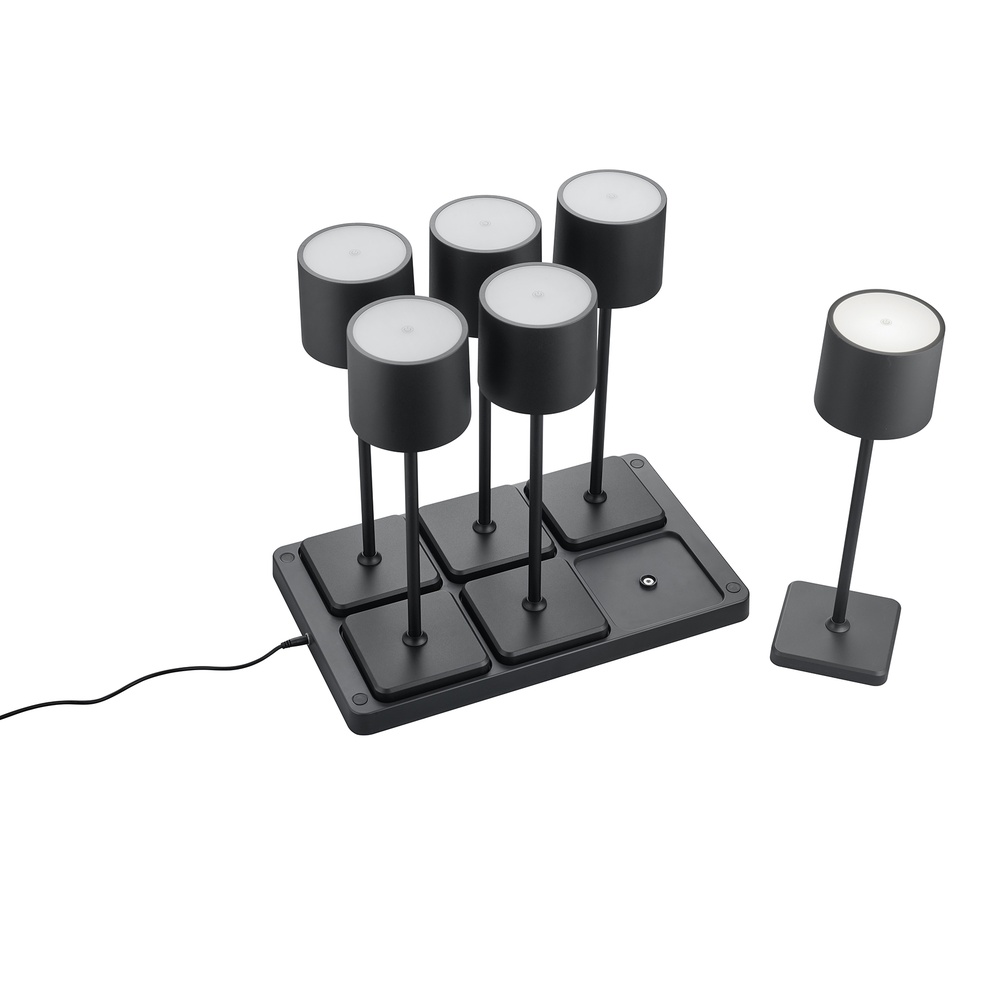 Trio Set van 6 tafellampjes Fernandez zwart - R54096632