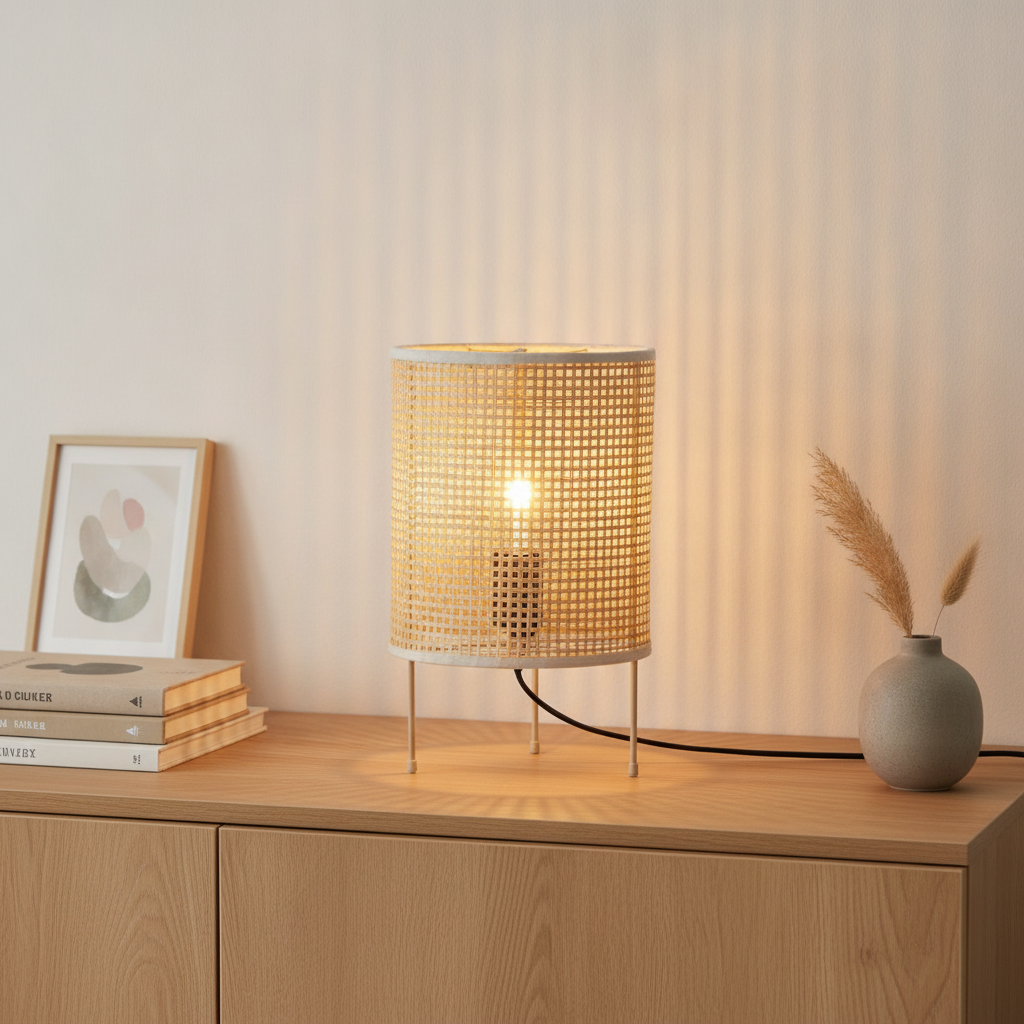 Lyora TafellampCanto Ø 19,5 rotan - 109357