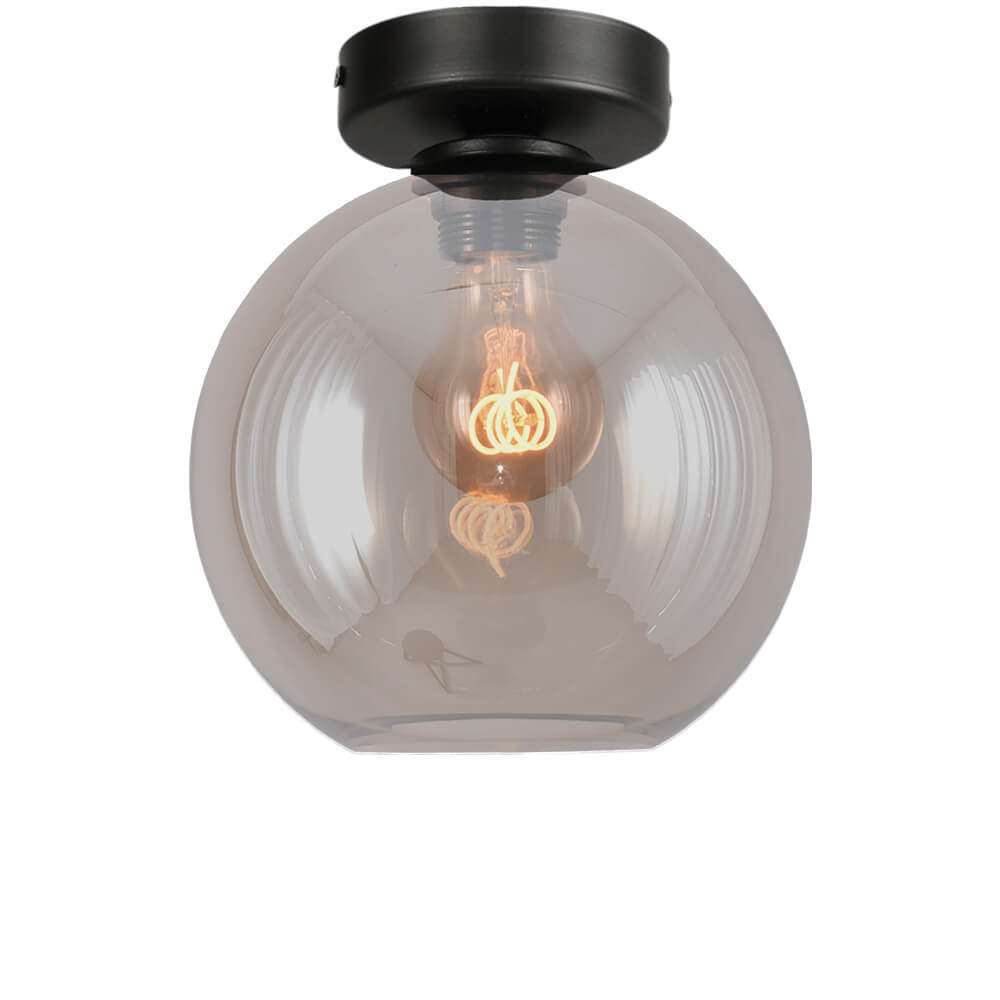 Masterlight Plafondlamp Bella 2 met Ø 20cm goud glas - 5980-05-02-20