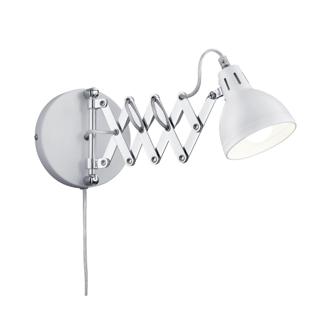 Trio Schaarlamp Scissor wit met chroom - R20321031
