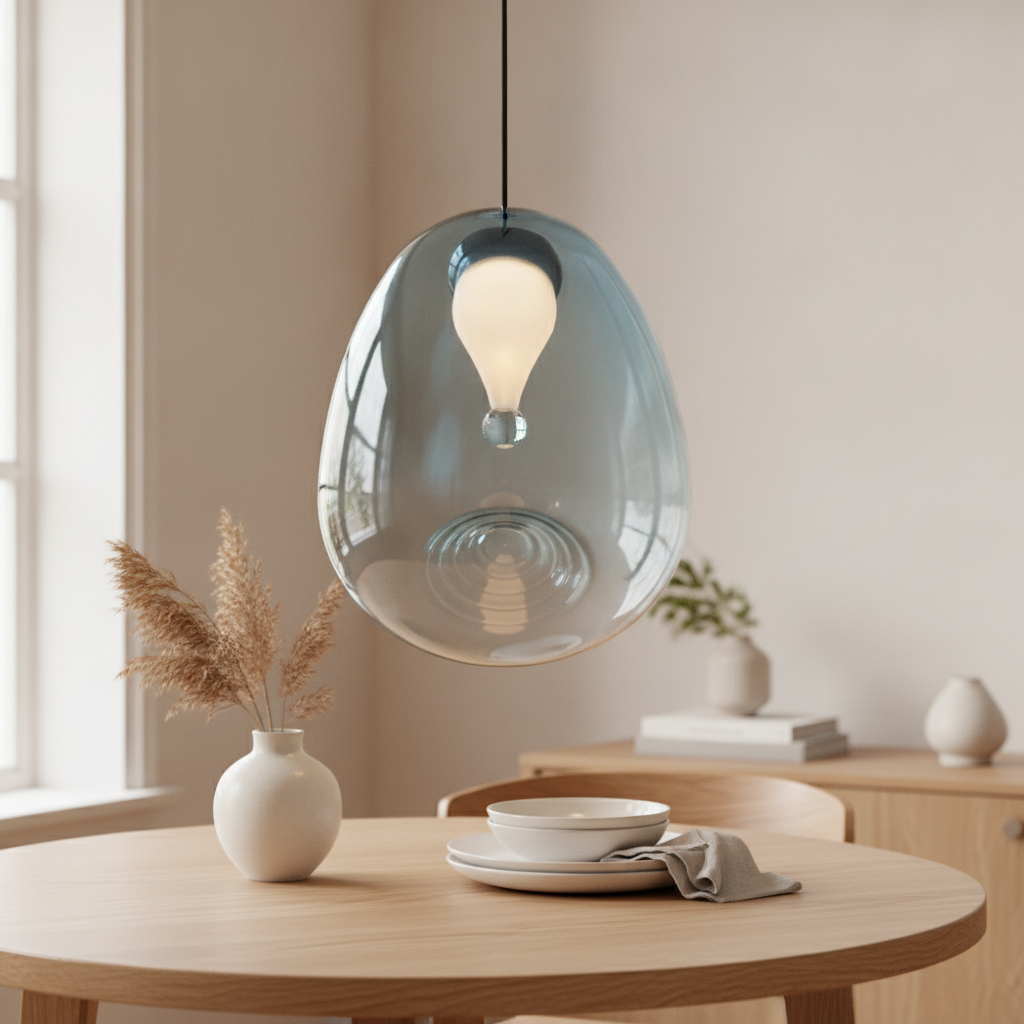 Lyora Design hanglampOblo 1-lichts blauw glas - 9009175