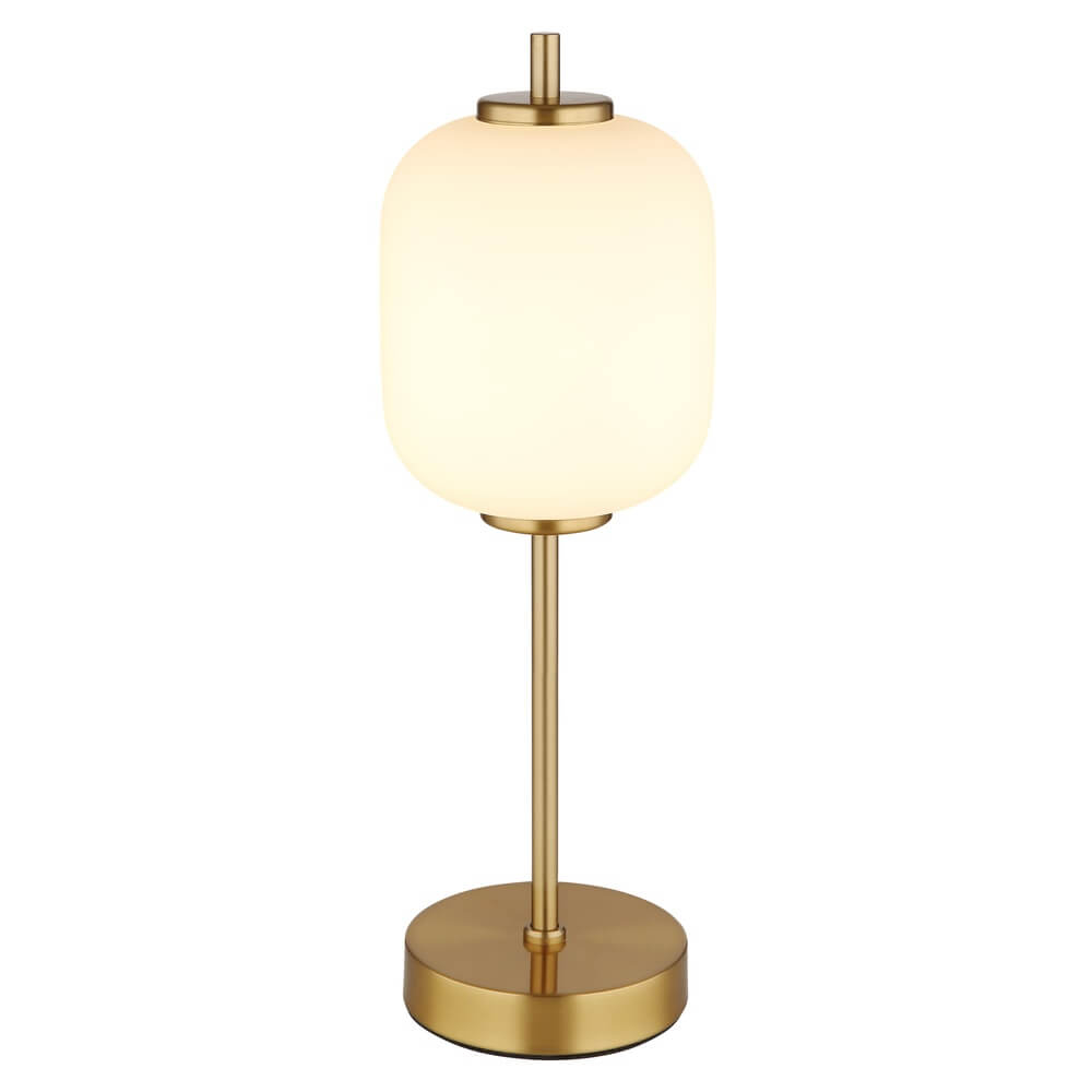 Globo Gouden tafellamp Ewald wit glas Ø 13,5cm - 15217T