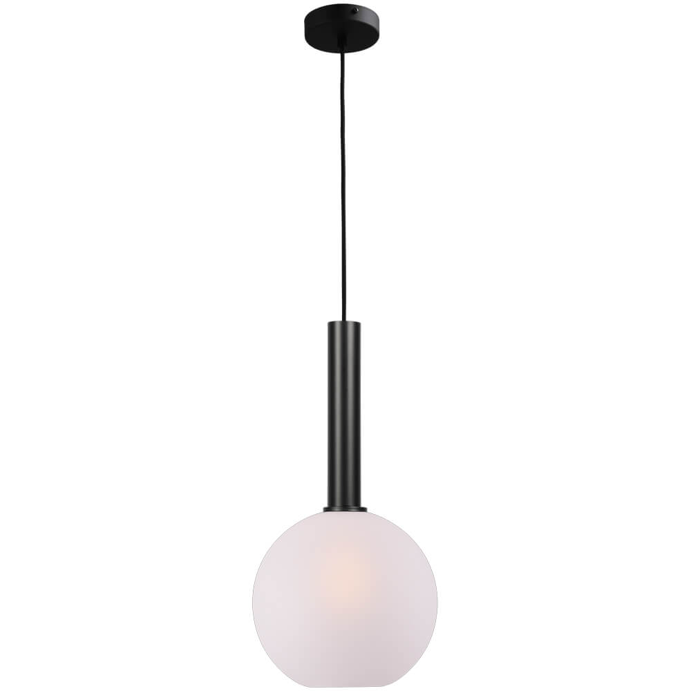 Masterlight Hanglamp Ø 25cmBella 2 Zwart met mat wit glas - 2980-05-06-25