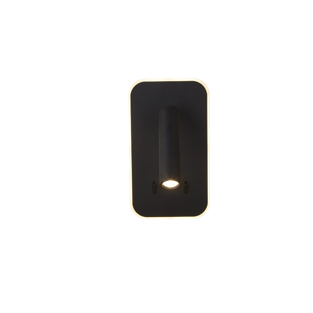 Searchlight Wandlampje Sonny zwart - 49320BK