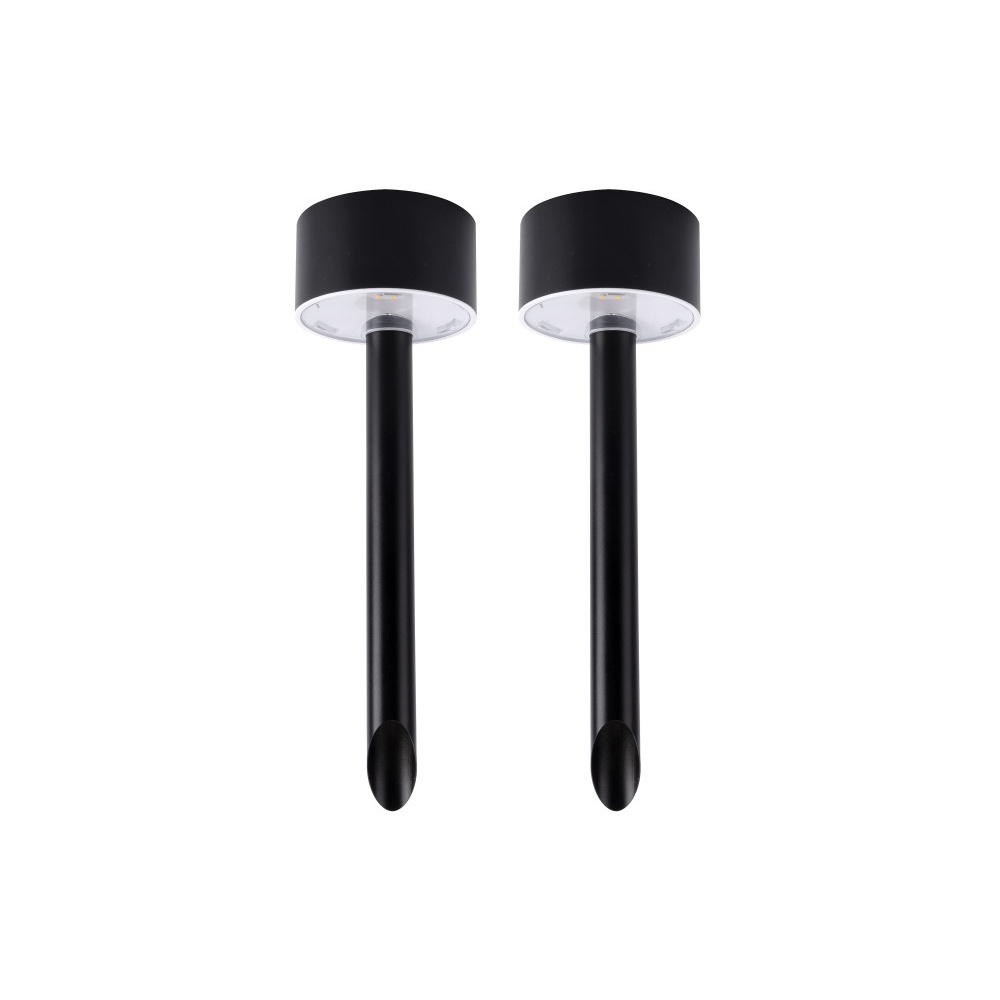 Lyora Solar paaltjeTrue 24cm - zwart - set van 2 - ILSSKB013