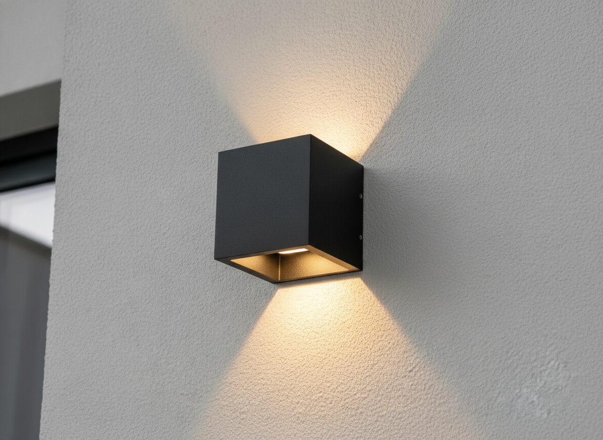 Artdelight Design wandlampCube zwart vierkant - WL CUBE-3K ZW