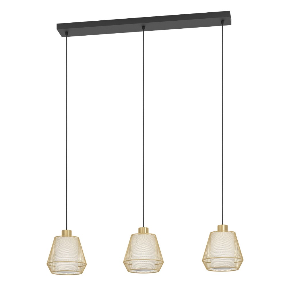 Eglo Gouden hanglamp Ciudadela eettafel - 3-lichts - 900897