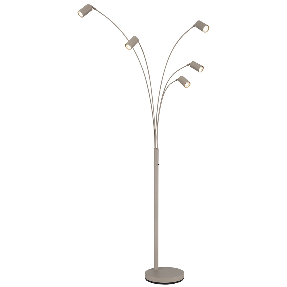 Globo 5-lichts vloerlamp Robby zand bruin - 57910-5SSA