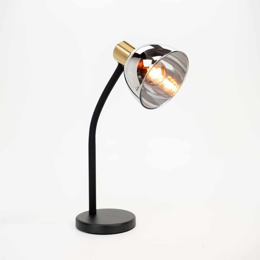 Eglo Strakke bureaulamp Macere goud met smoke glas - 901062