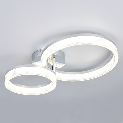 Trio Moderne plafondlampMova S chroom - R63292106