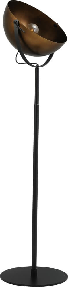 Masterlight Landelijke vloerlampLarino 50 175cm zwart met antiek koper - 1104-10-10 afbeelding