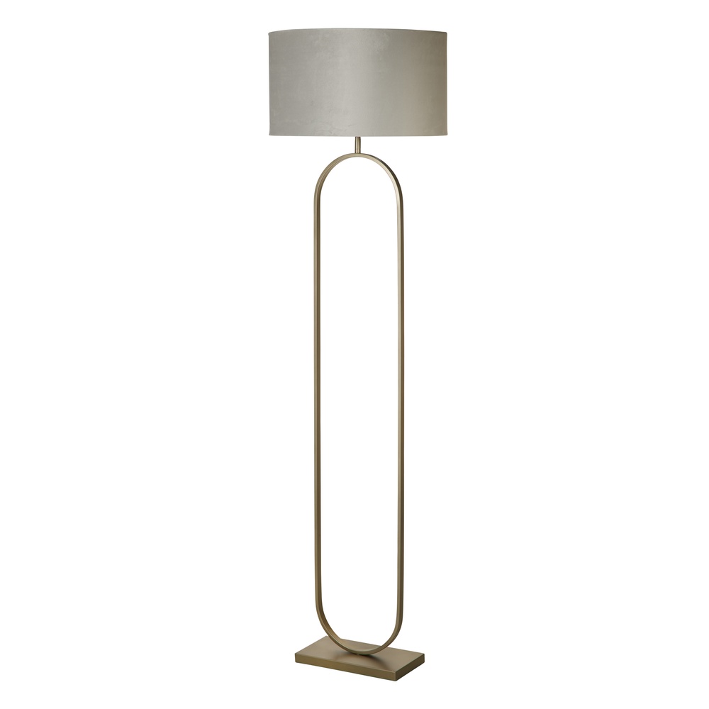 Searchlight Vloerlamp Modish brons met grijze kap - EU95102GY