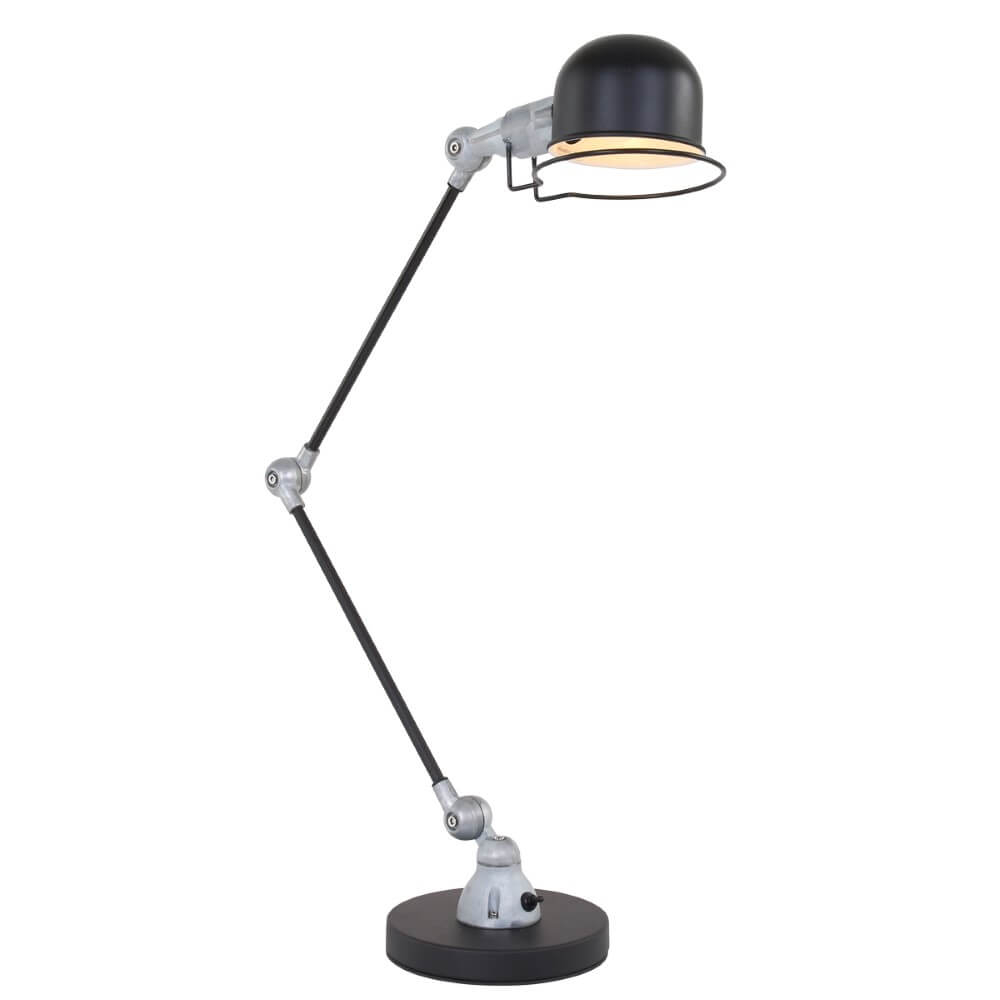 Steinhauer Landelijke bureaulampDavin zwart met vintage grijs - 7655ZW