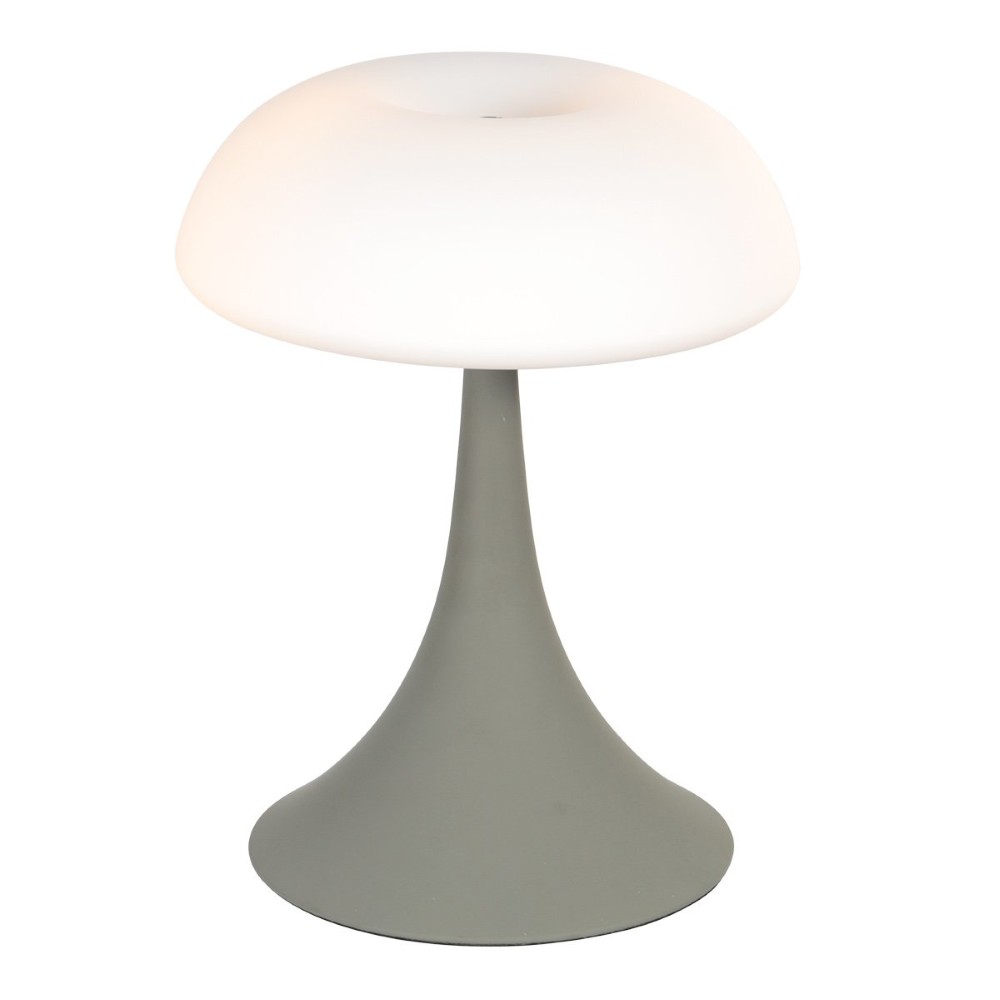 Tafellamp Ancilla grijs met wit glas Steinhauer 8712746191929
