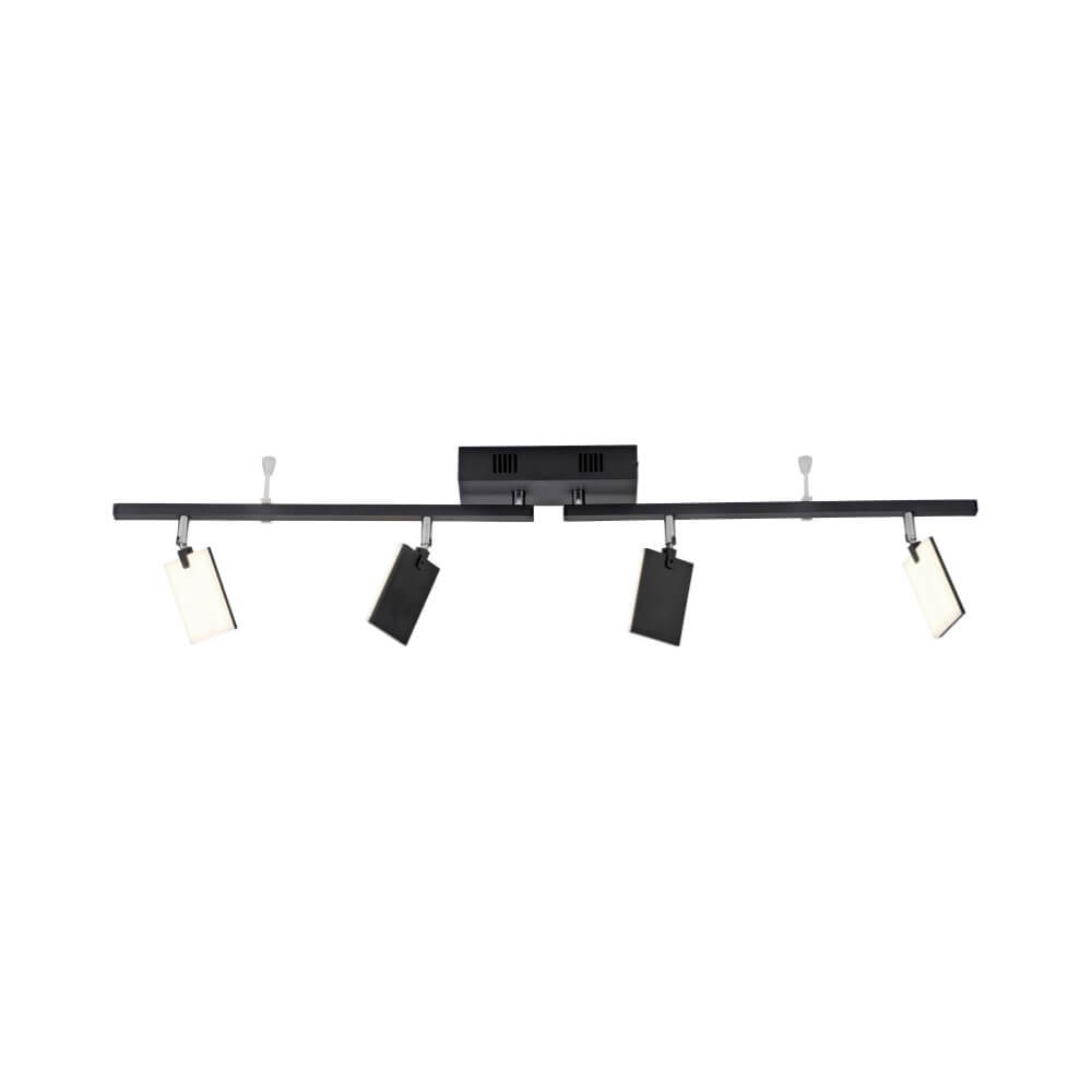 Paul Neuhaus Plafondlamp Pure Mira 4-lichts zwart - 6356-18