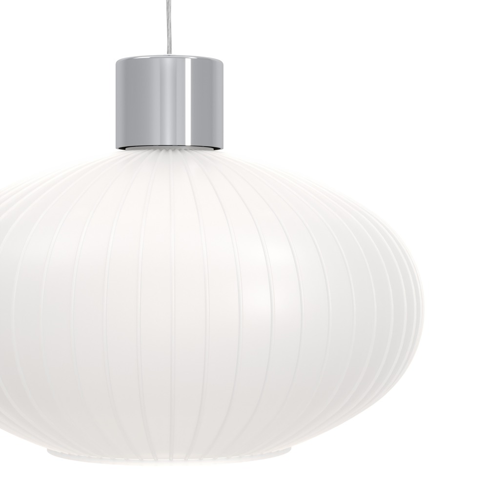 Design hanglamp Dasmina chroom met wit Ø 25cm Eglo 9008606406340