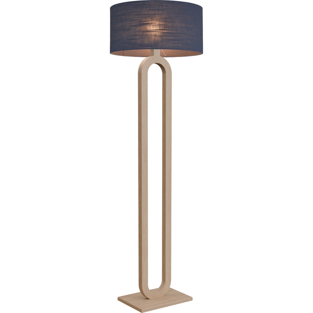 Vloerlamp Sino Loop licht hout