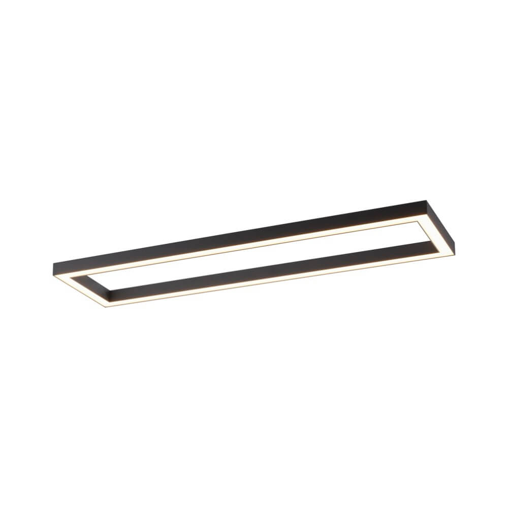 Paul Neuhaus Rechthoekige plafondlampPure Lines Square antraciet - 6023-13