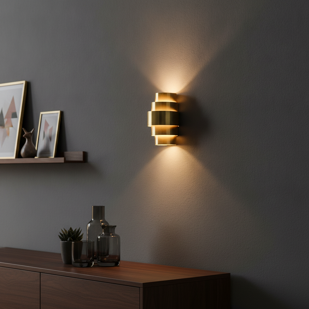 Artdelight Design wandlamp Rolls brons - WL ROLLS BR