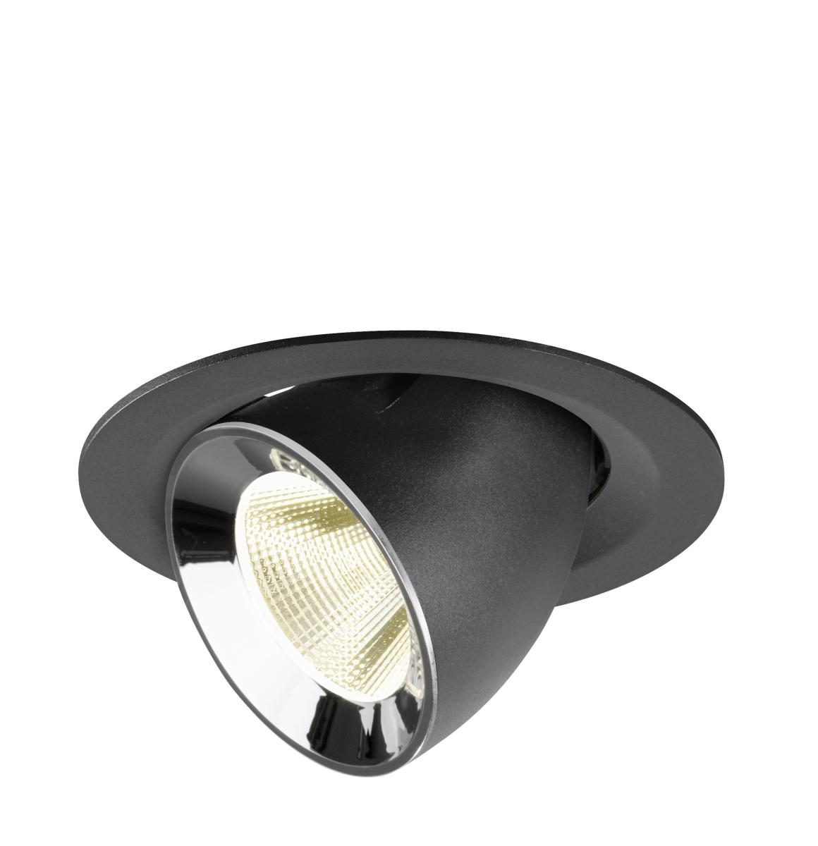 SLV InbouwspotNuminos Gimble M zwart/chroom 4000K - 20gr - 1009579