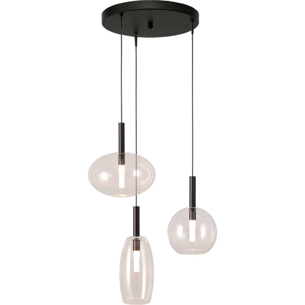 Masterlight 3L vide hanglamp Lido met helder glas - 2862-05-00-35-3-134