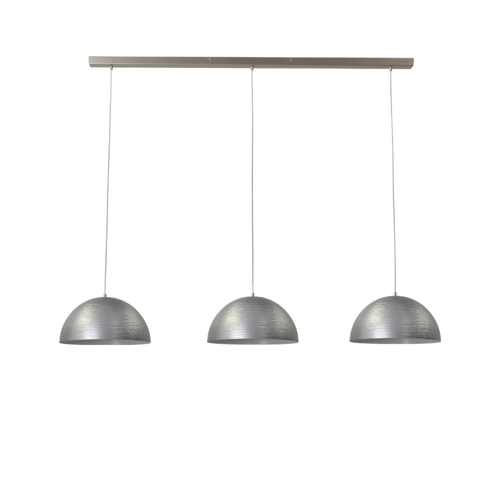 Masterlight Leuke eetkamerlamp zilvergrijs Concepto 3x30 - 2730-37-S-130-3