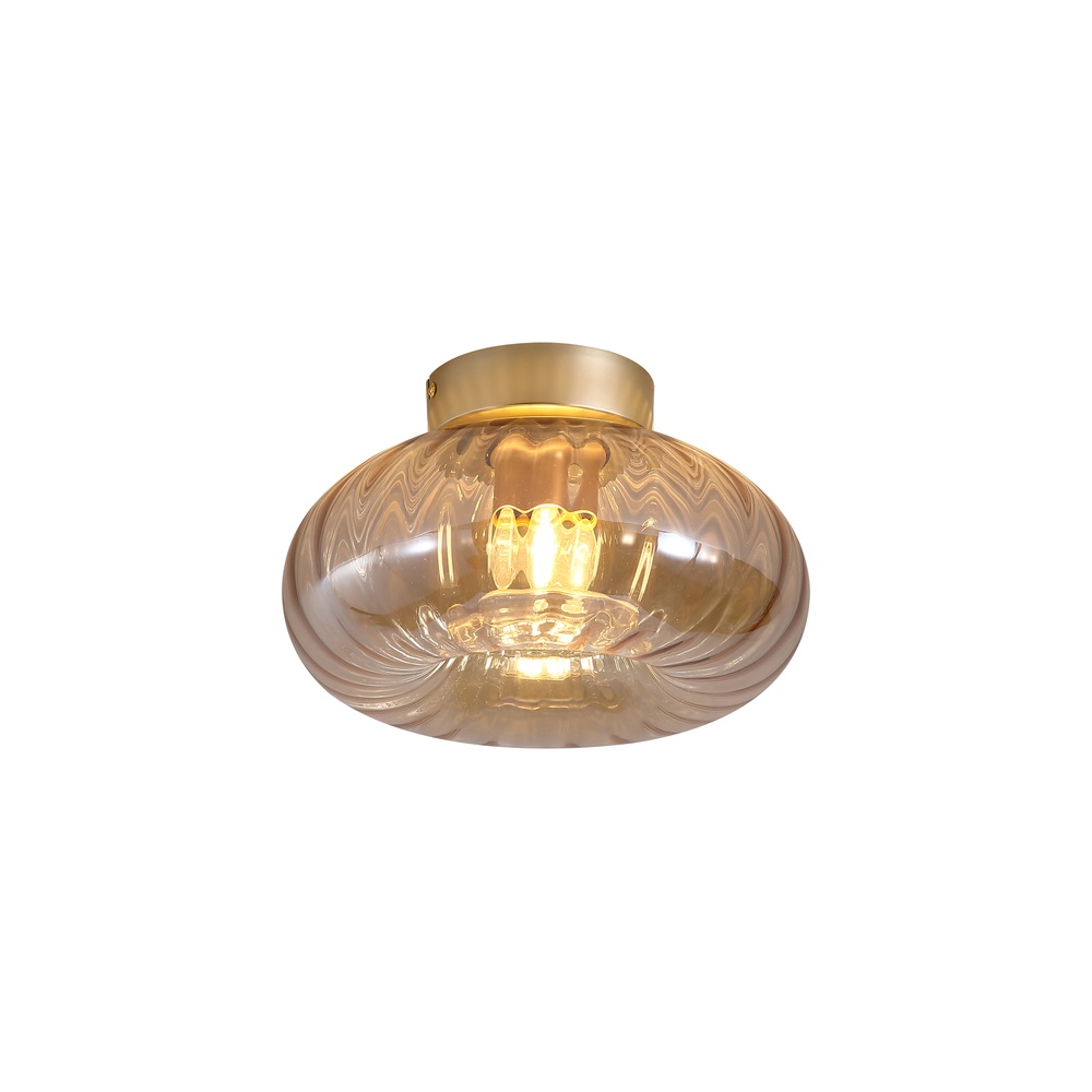 Searchlight PlafondlampCelestial amber glas - 32156-28GO