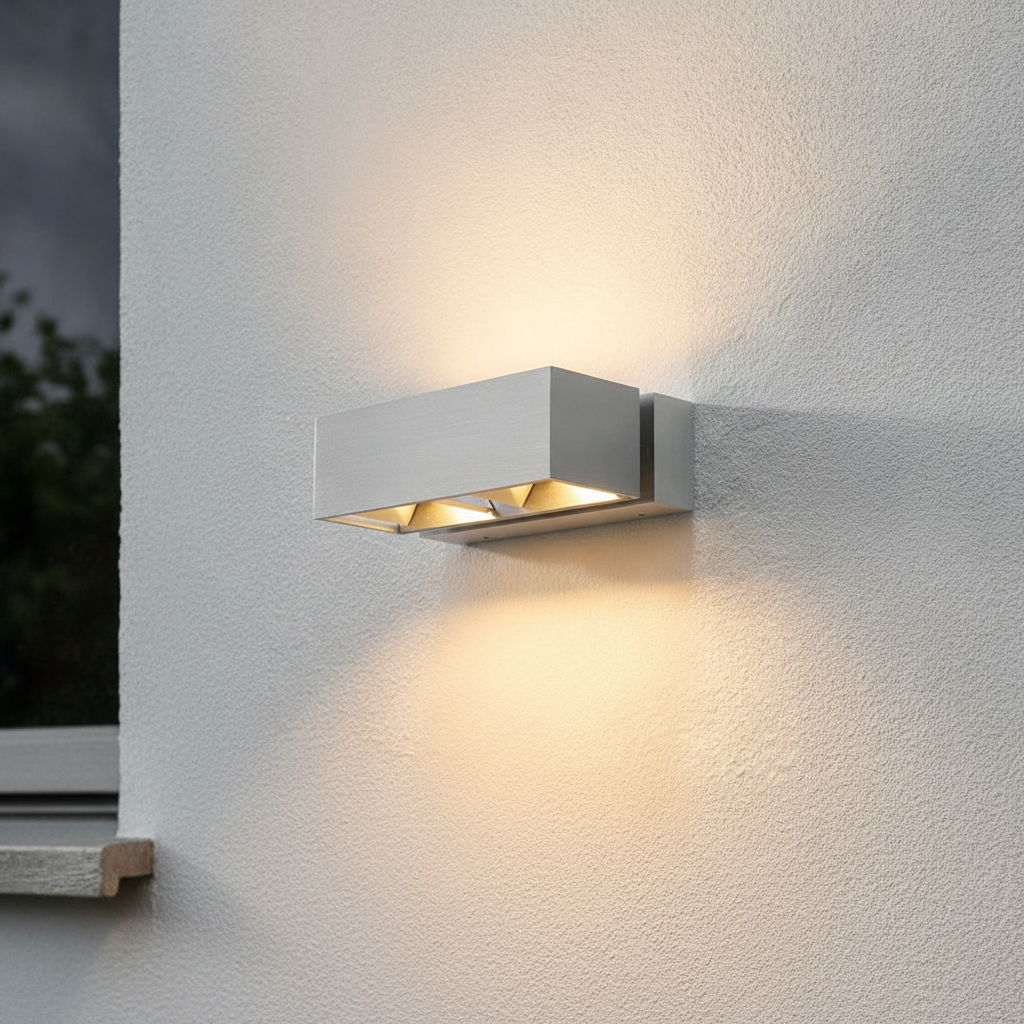 Artdelight Buitenlamp up downBfeld 2-lichts - alu - WL BFELDII ALU