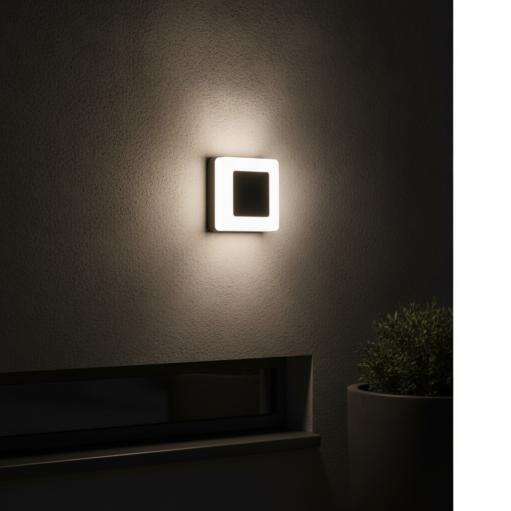 Lyora Vierkante wandlampTune zwart - 108894