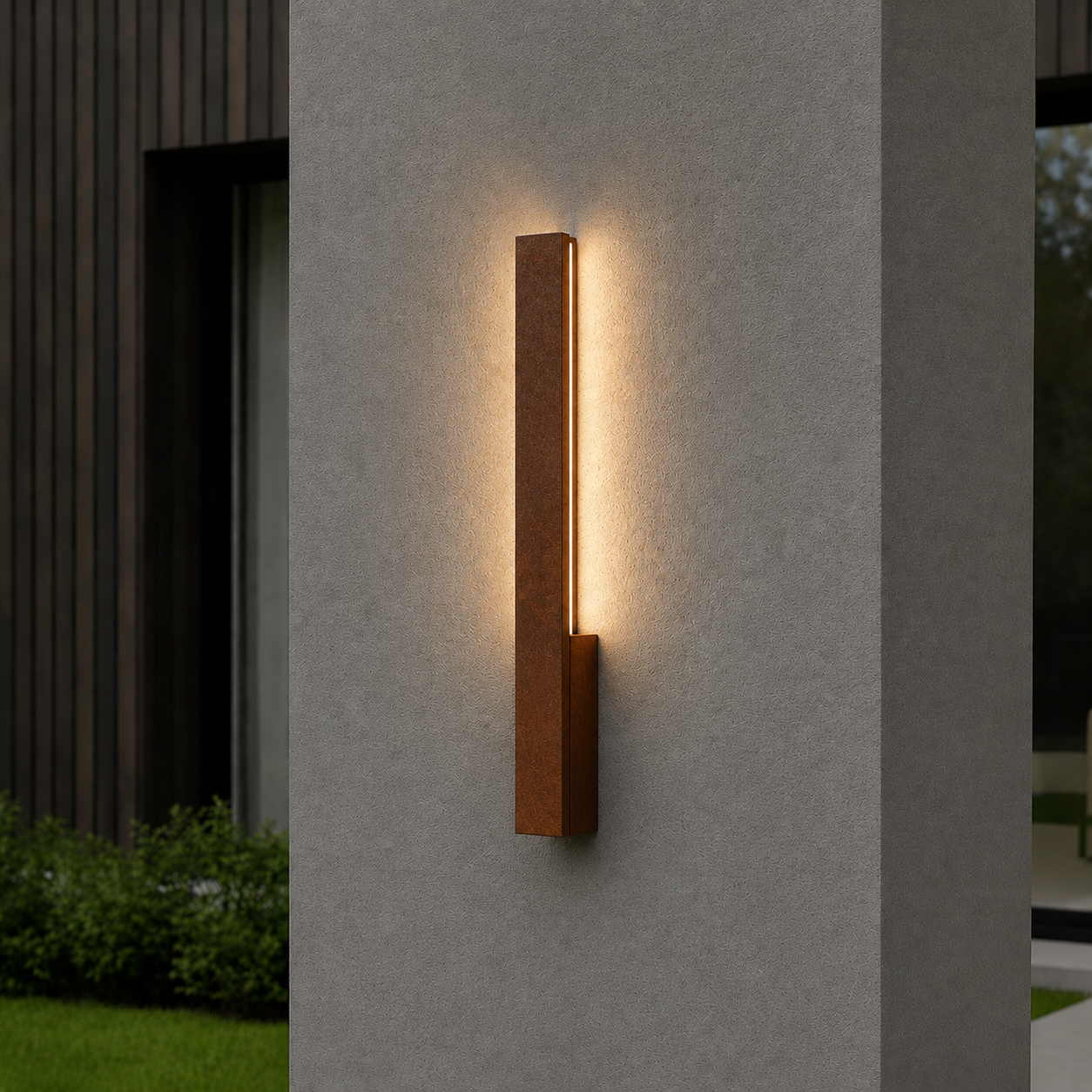 Lyora Strakke wandlampIsos roestbruin 61cm - 9030102