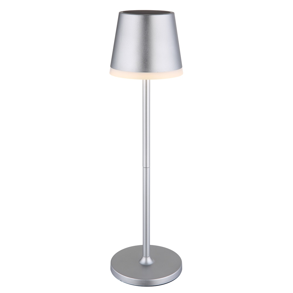 Globo Solar tafellampjeVannieso zilvergrijs - 36637SM