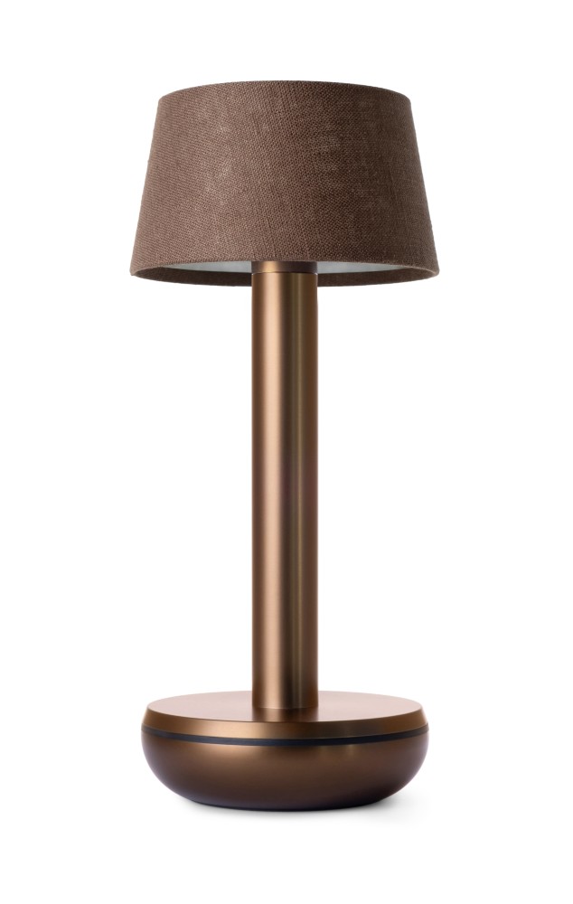 Humble Oplaadbare tafellampTwo Bronze Brown linnen - HUMTL00221