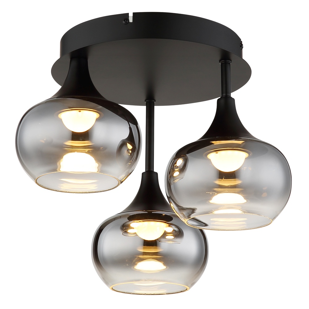 Globo Zwarte plafondlamp Lui design - 61440308