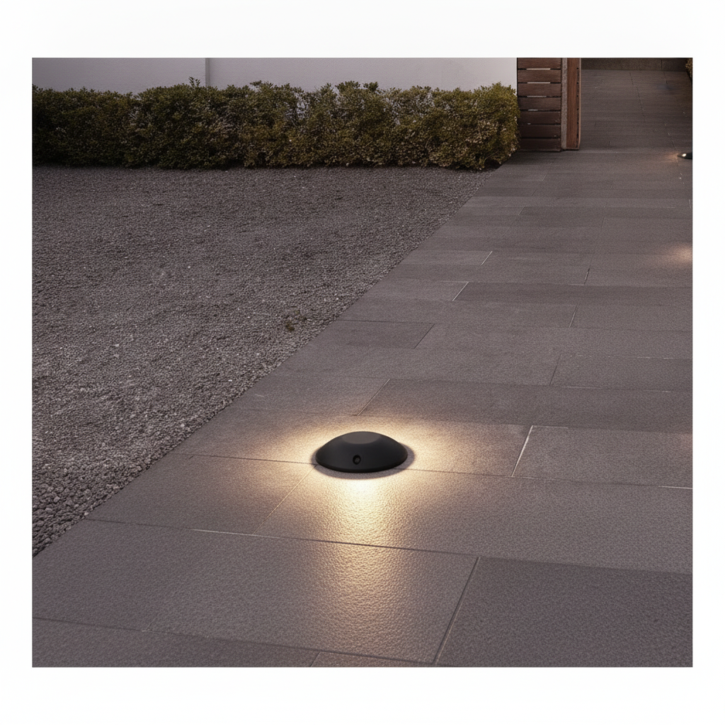 Lyora Platte opbouw grondspotGrado zwart - 6W - 9041116