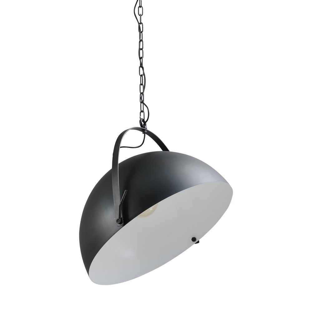 Masterlight Landelijke hanglamp Larino 60 retro zwart met wit - 2200-30-06-B-K