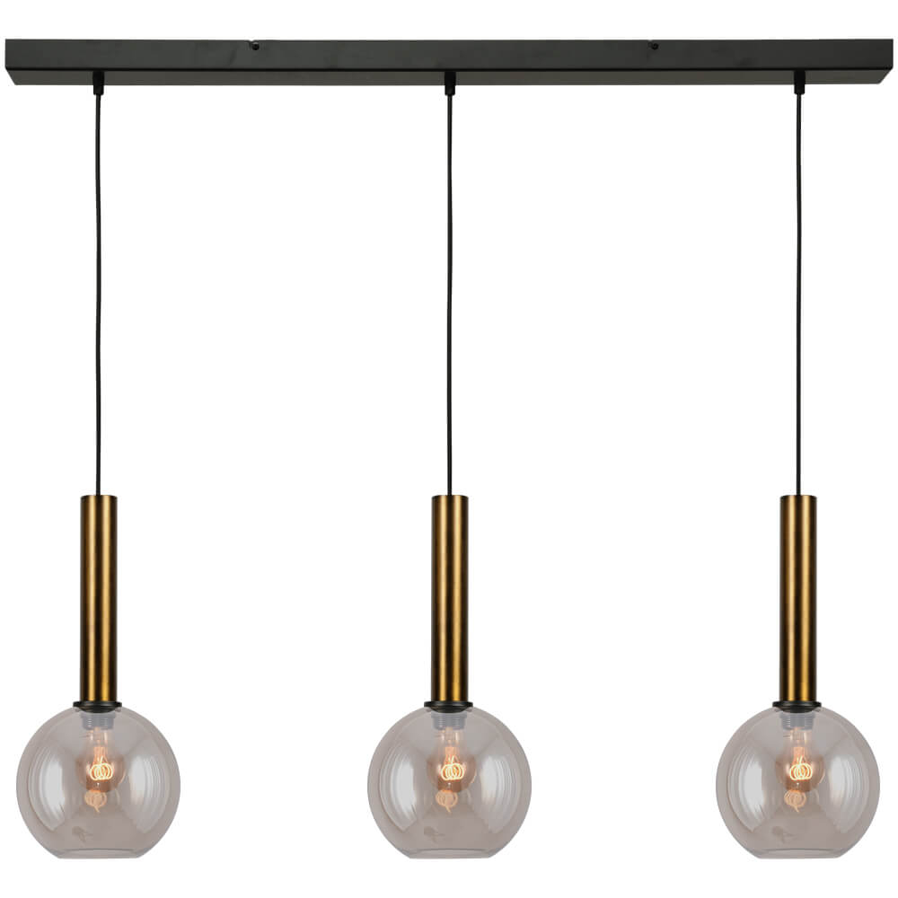 Masterlight 3-lichts hanglamp Bella 2 met goud glas - 2981-10-100-3-02-20
