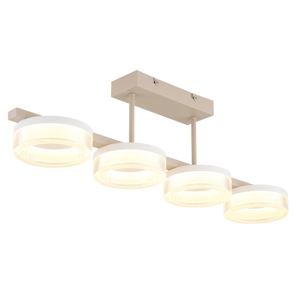 Globo Moderne plafondlamp Marlenne zand bruin 67cm - 48046D3