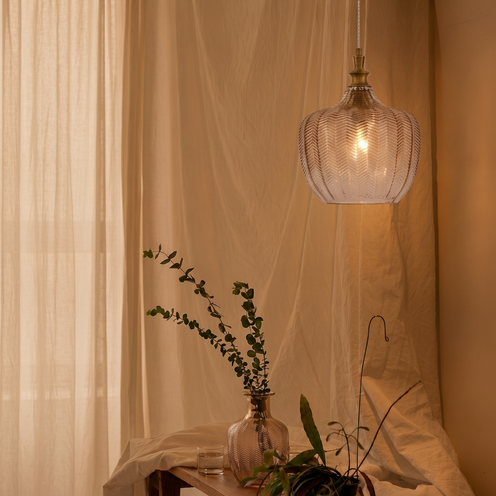Lyora Hanglamp Loni champagne glas - 110705