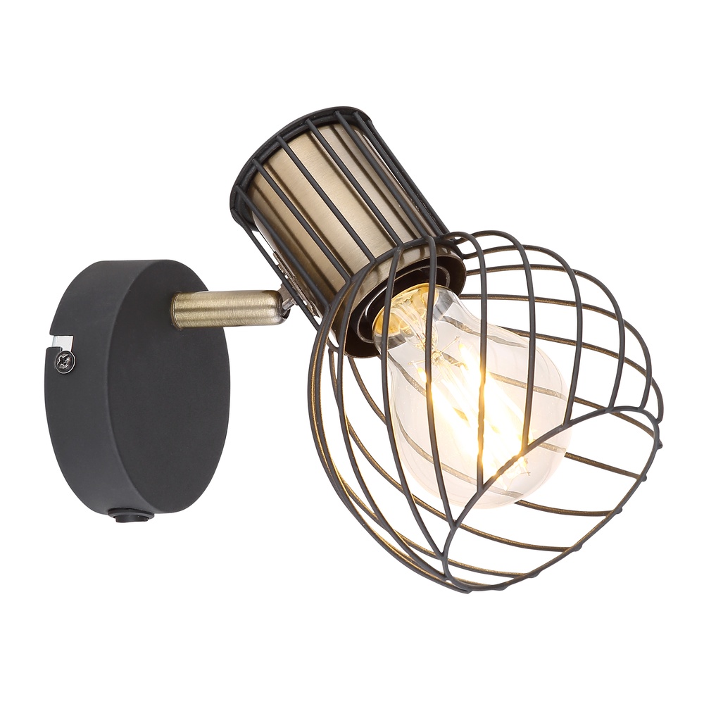Globo WandlampArgusto zwart - 54013-1