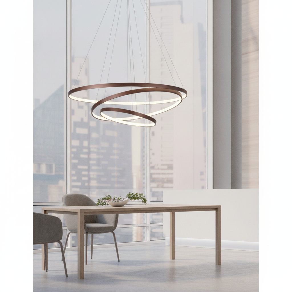 Lyora Design hanglamp Ferrol koffie bruin triple - 110350