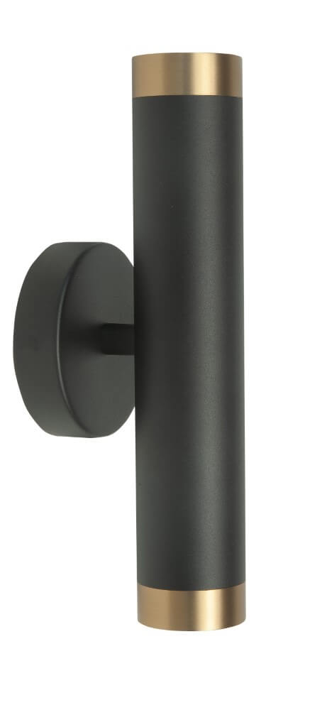 Highlight Zwart met gouden wandspot Perugia up & down - W3675.38