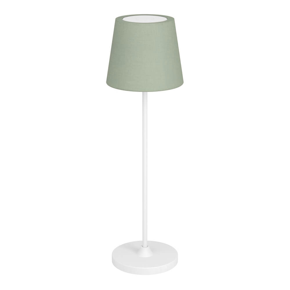 Eglo Tafellamp Leonero wit met groen stof - 75936