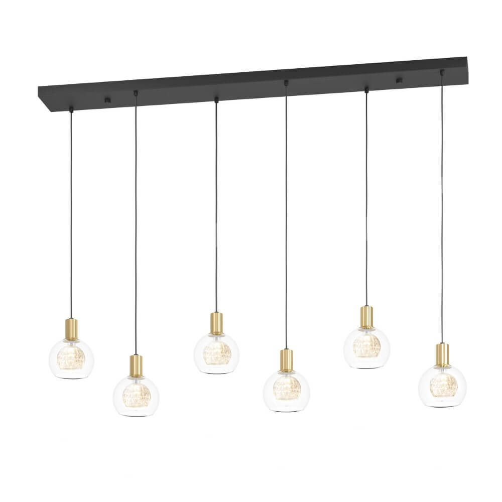 Stars of Light Zwarte hanglampTerque met goud - 390281