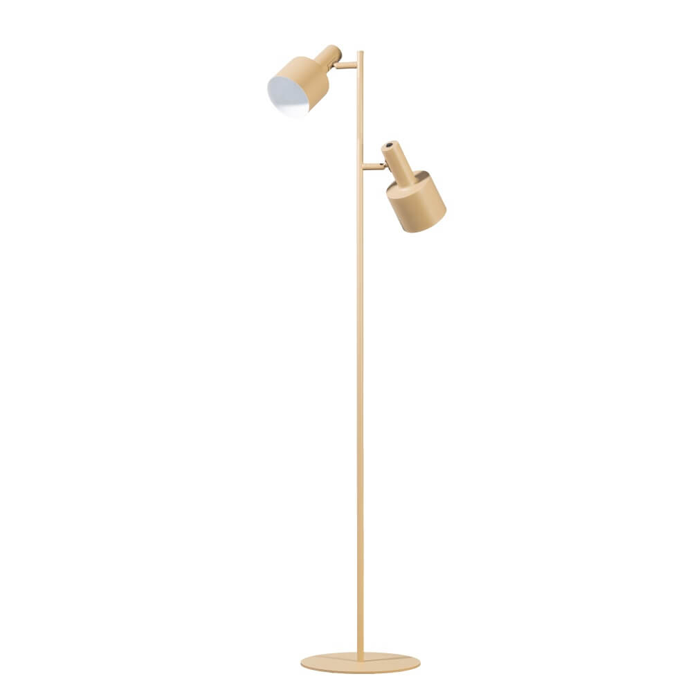 ETH Design vloerlamp Sledge 2-lichts zand bruin - 05-VL8387-59