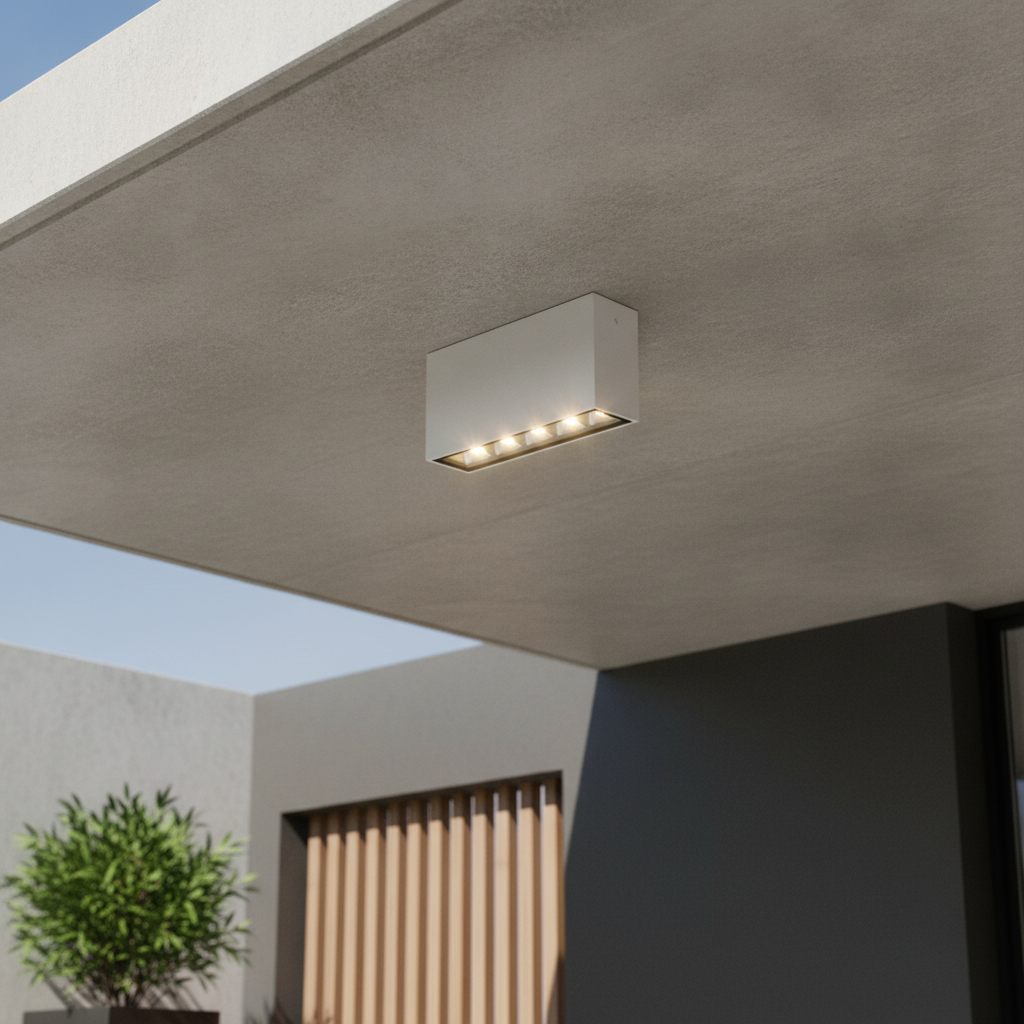 Lyora PlafondlampJax rechthoek wit - 9050704