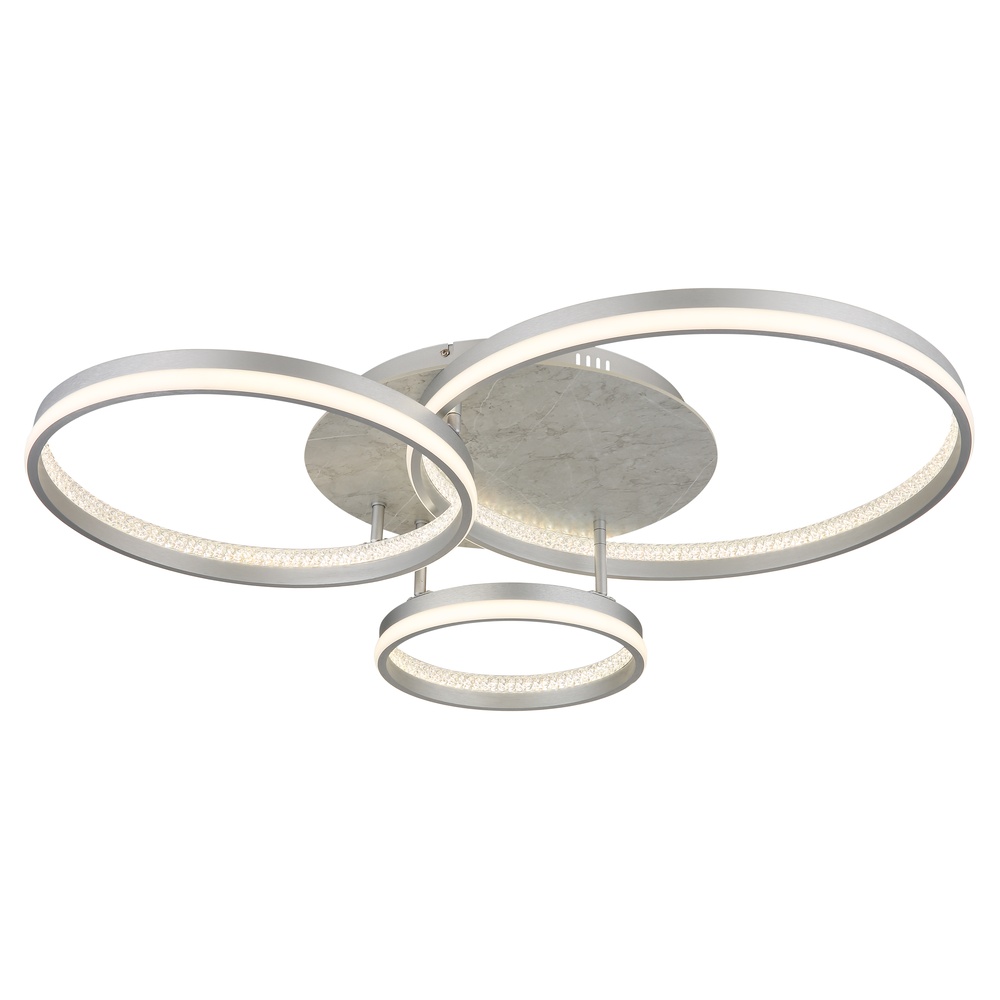 Globo Plafondlamp Mary zilvergrijs 3-lichts - 62000302